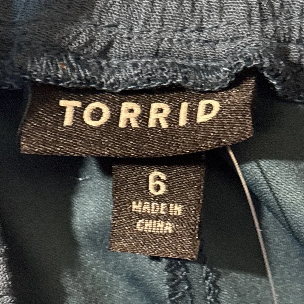 Torrid Maxi Washable Gauze Drawstring Lace Trim Skirt SIze 6 NWT